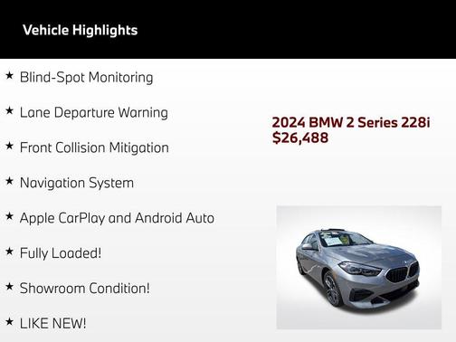Skyscraper Grey Metallic 2024 BMW 228 Gran Coupe sDrive