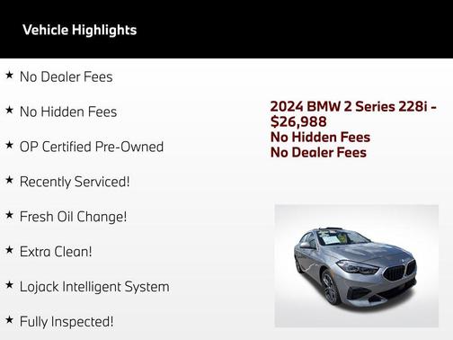 Skyscraper Grey Metallic 2024 BMW 228 Gran Coupe sDrive