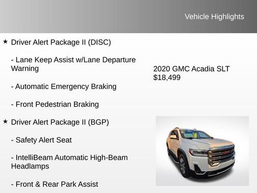 2020 GMC Acadia FWD SLT