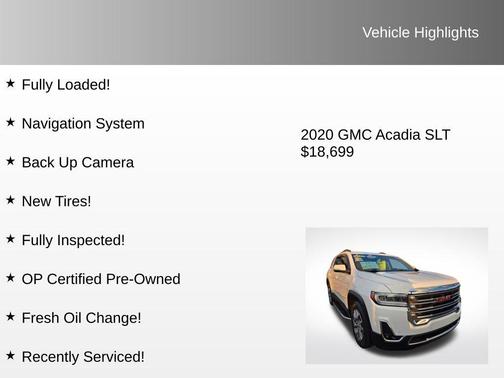 2020 GMC Acadia FWD SLT