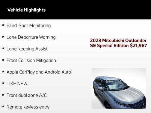 Alloy Silver Metallic 2023 Mitsubishi Outlander SP
