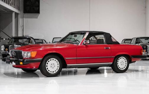 Signal Red 1989 Mercedes-Benz S-Class 560 SL 2dr Convertible