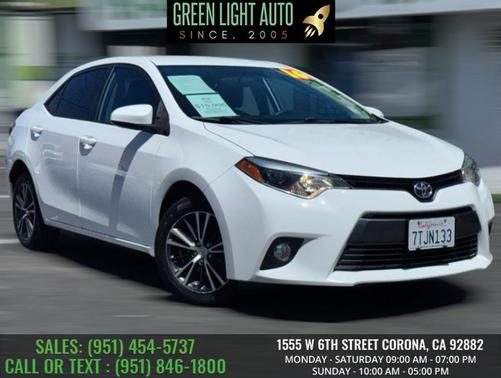 Super White 2016 Toyota Corolla LE Plus