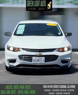 Summit White 2017 Chevrolet Malibu 1LS
