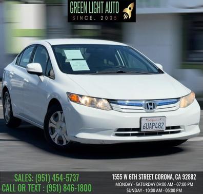 Taffeta White 2012 Honda Civic Hybrid Base
