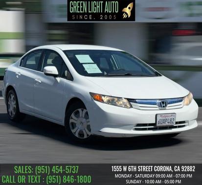 Taffeta White 2012 Honda Civic Hybrid Base