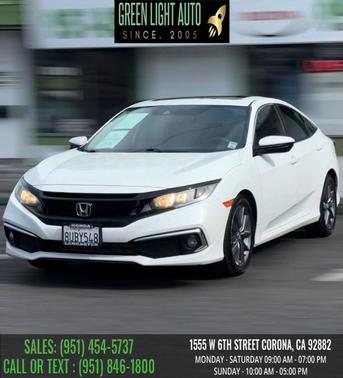 Platinum White Pearl 2020 Honda Civic EX