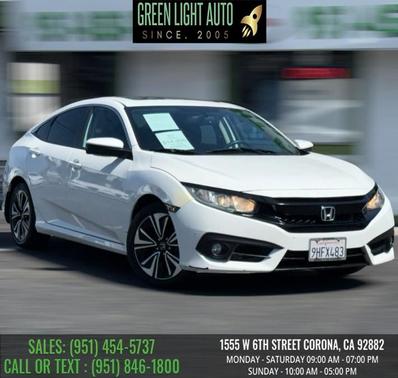 White Orchid Pearl 2017 Honda Civic EX-L Navi