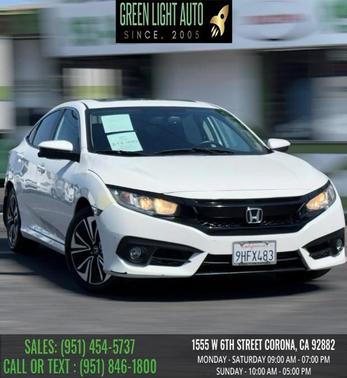 White Orchid Pearl 2017 Honda Civic EX-L Navi