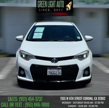 Super White 2014 Toyota Corolla S Plus
