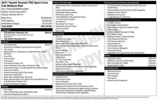 Army Green 2021 Toyota Tacoma TRD Sport