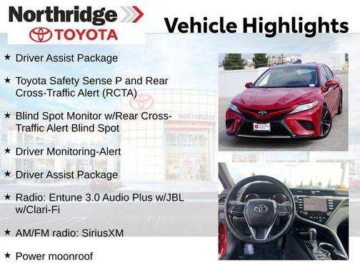 Supersonic Red 2019 Toyota Camry XSE