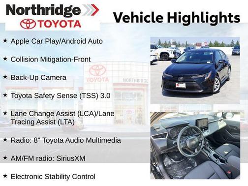 Midnight Black Metallic 2024 Toyota Corolla LE