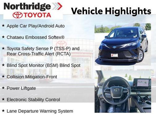 Midnight Black Metallic 2024 Toyota Sienna XLE