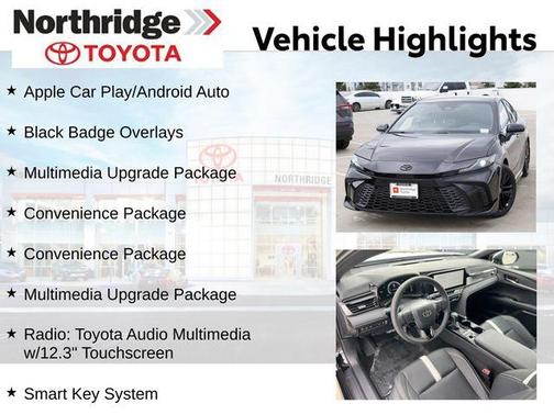 Midnight Black Metallic 2025 Toyota Camry SE