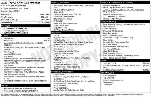 Wind Chill Pearl 2023 Toyota RAV4 XLE Premium