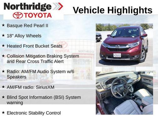 Basque Red Pearl II 2018 Honda CR-V EX