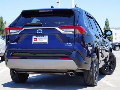Blue Print/Midnight Black Metallic 2021 Toyota RAV4 Hybrid SE