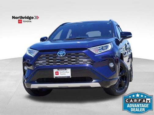 Blue Print/Midnight Black Metallic 2021 Toyota RAV4 Hybrid SE