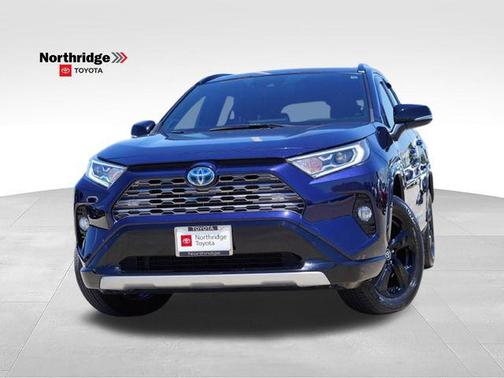 Blue Print/Midnight Black Metallic 2021 Toyota RAV4 Hybrid SE