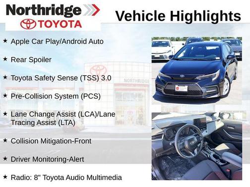 Midnight Black Metallic 2024 Toyota Corolla SE