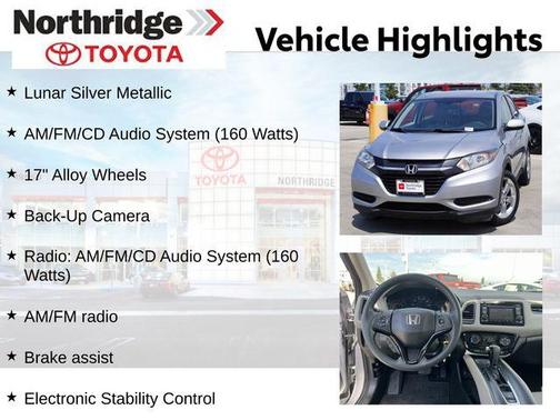 Lunar Silver Metallic 2017 Honda HR-V LX