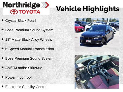 Crystal Black Pearl 2023 Honda Civic Si Base