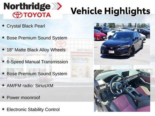 Crystal Black Pearl 2023 Honda Civic Si Base