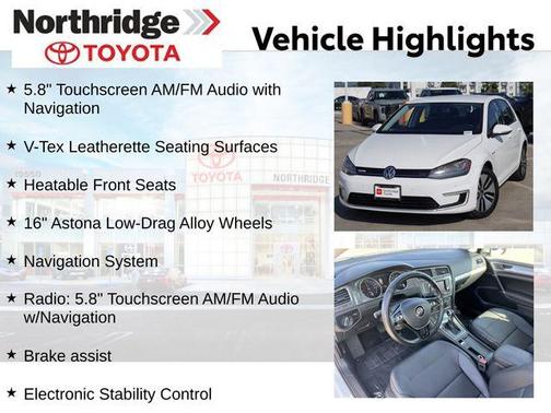 2015 Volkswagen e-Golf SEL Premium