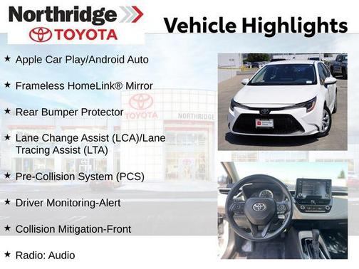 White 2022 Toyota Corolla LE