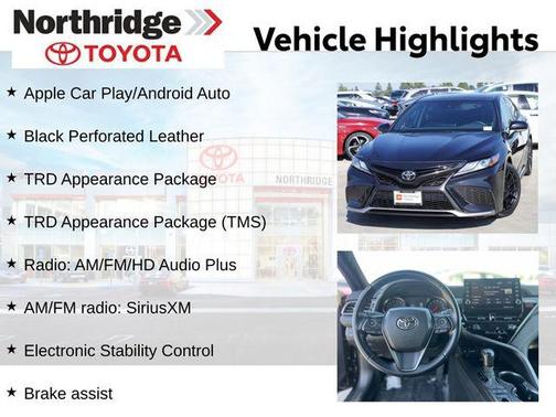 Midnight Black Metallic 2022 Toyota Camry XSE