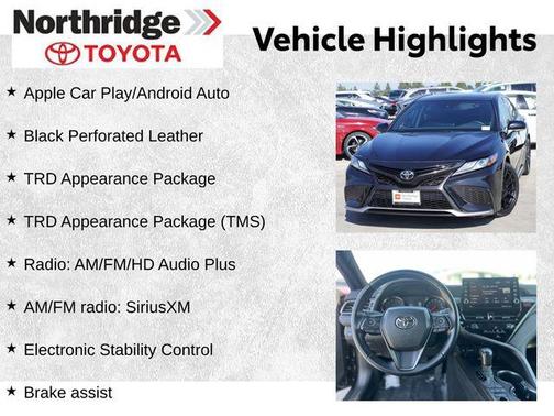 Midnight Black Metallic 2022 Toyota Camry XSE