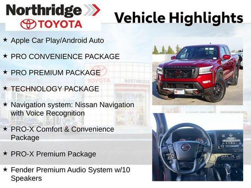 Cardinal Red Tricoat 2022 Nissan Frontier PRO-X