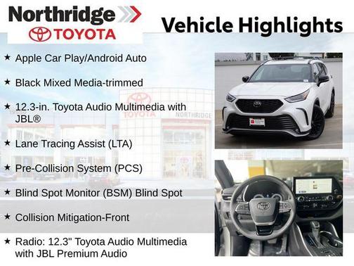 Wind Chill Pearl 2025 Toyota Highlander XSE