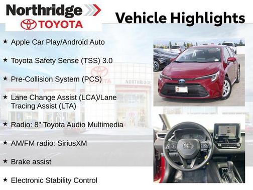 Ruby Flare Pearl 2023 Toyota Corolla Hybrid LE