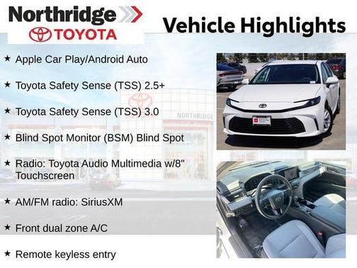 Ice Cap 2025 Toyota Camry LE