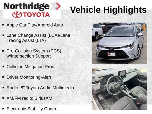 Classic Silver Metallic 2023 Toyota Corolla LE