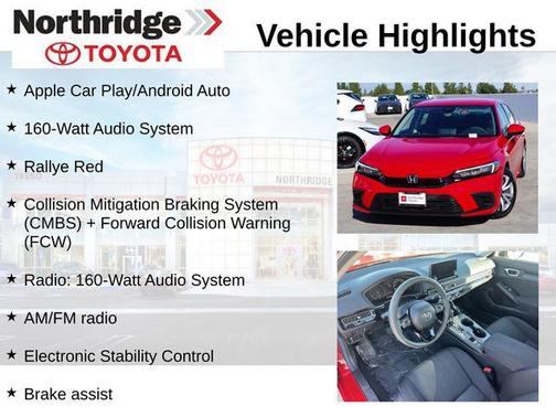 Rallye Red 2024 Honda Civic LX
