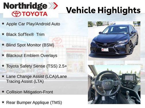 Midnight Black Metallic 2024 Toyota Camry SE