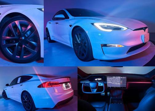 Pearl White Multi 2021 Tesla Model S Plaid