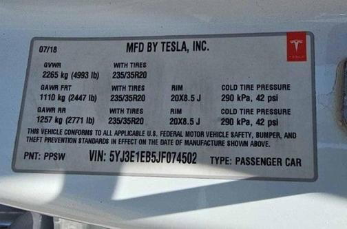 2018 Tesla Model 3 Long Range