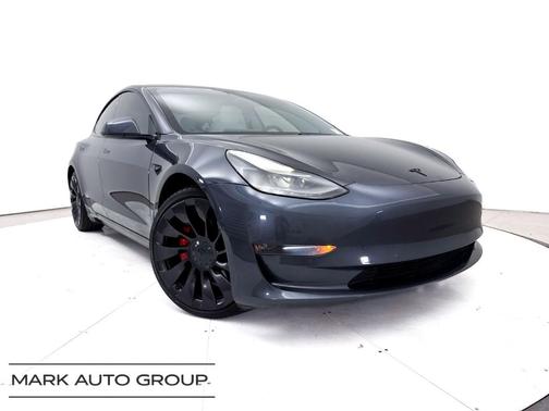 Gray 2021 Tesla Model 3 Performance