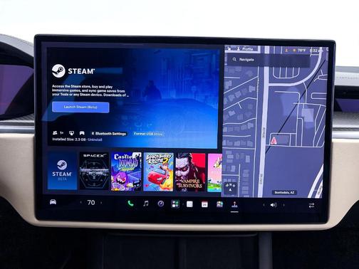 Blue 2022 Tesla Model X Plaid