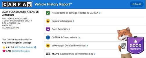 2024 Volkswagen Atlas 2.0T SE w/Technology 4MOTION