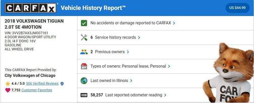 2018 Volkswagen Tiguan 2.0T SE 4MOTION