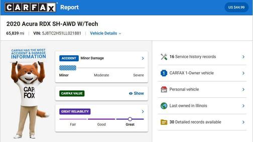 Majestic Black Pearl 2020 Acura RDX Technology Package
