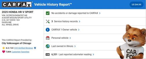 2025 Honda HR-V AWD Sport