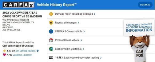 2022 Volkswagen Atlas Cross Sport 3.6L V6 SE w/Technology