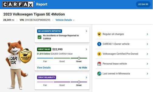 2023 Volkswagen Tiguan 2.0T SE 4MOTION
