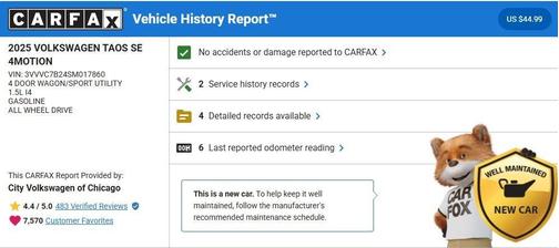2025 Volkswagen Taos 1.5T SE